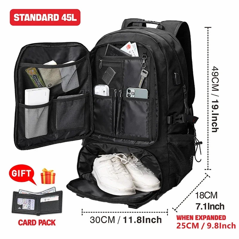 SWISS MILITARY Travel Backpack Large Capacity Waterproof USB Expandable Bag 17.3 Laptop Bag Men Outdoor Sports Backpacks Mochila