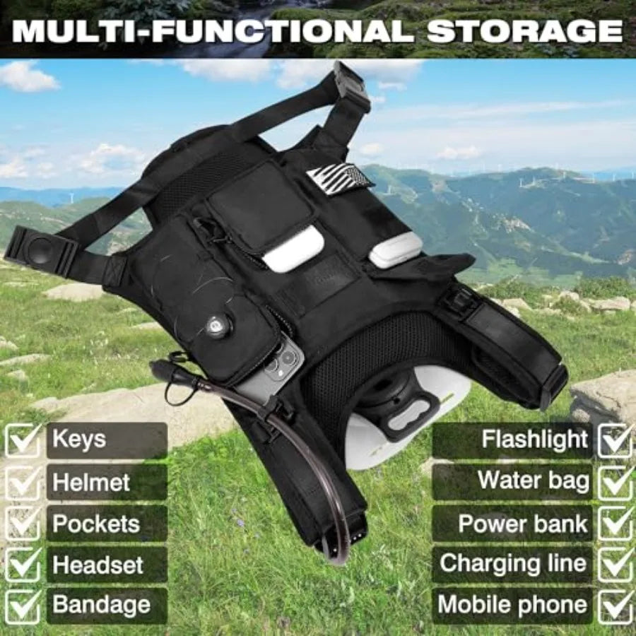 Hydration Backpack Vest Bag Lightweight Adjustable Pack with 2L Water Bladder Chest Bag for Hiking Cycling Hunting Climbing for