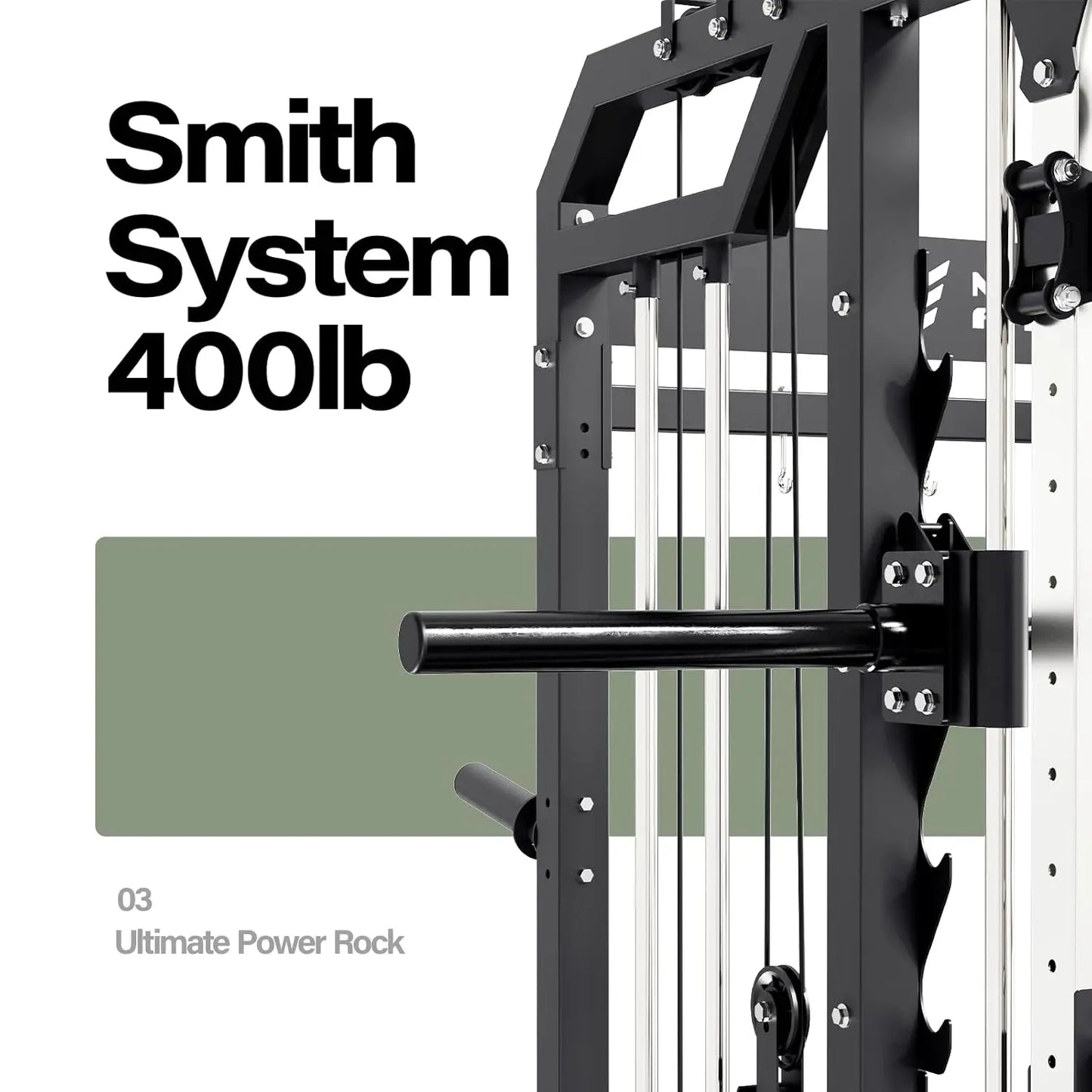 Drone2 Smith△ Machine – All-in-One Home Gym Squat Rack with Weight Bar, Dual LAT Pull-Down Systems & Cable, Customized