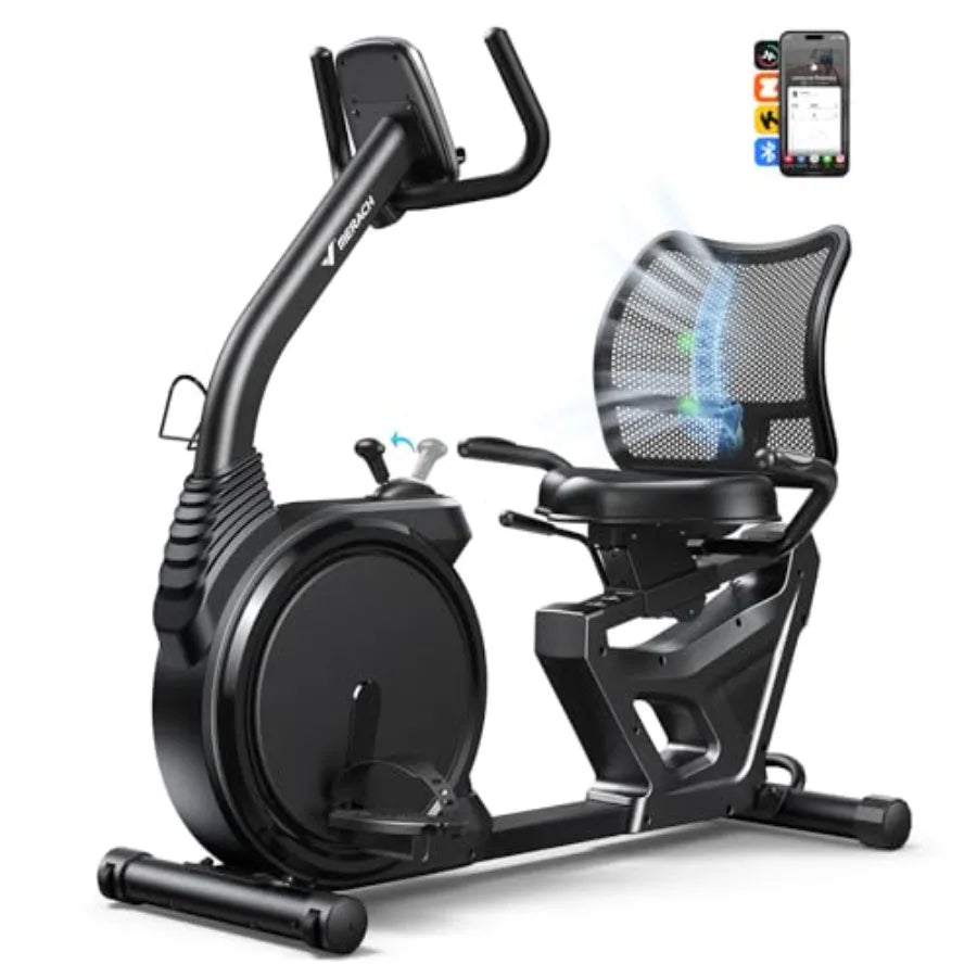 Recumbent Exercise Bikes for Home Light Commercial High-end Recumbent Bike for Seniors Adults Magnetic Recumbent Exercise Bike