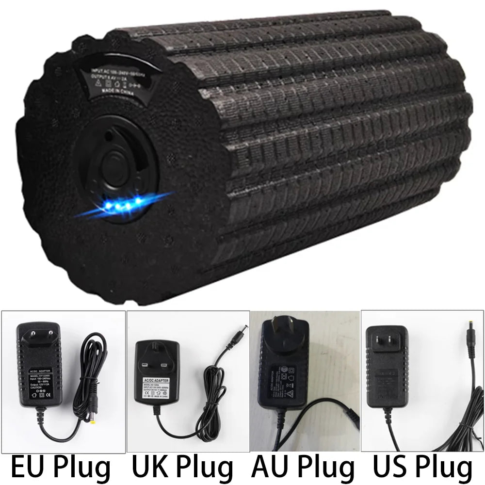 EPP electric yoga column 4-gear adjustable foam axis muscle massage relaxation fitness auxiliary yoga equipment roller charging
