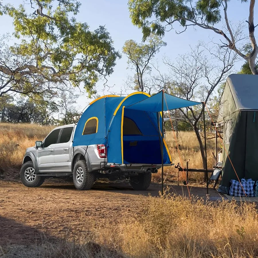 Pickup Truck Tent with Awning ShadeWaterproof PU5000mm Ox for 5.56.3 FT Truck Bed for Camping Travel Outdoor Activities for Che