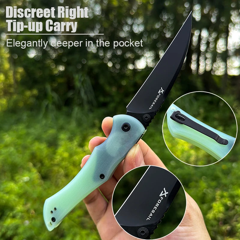 14C28N Steel Sharp Folding Knife Outdoor Camping Hunting Cutting Survival Hiking Fish Kitchen Portable Pocket Clip EDC ToolKnife
