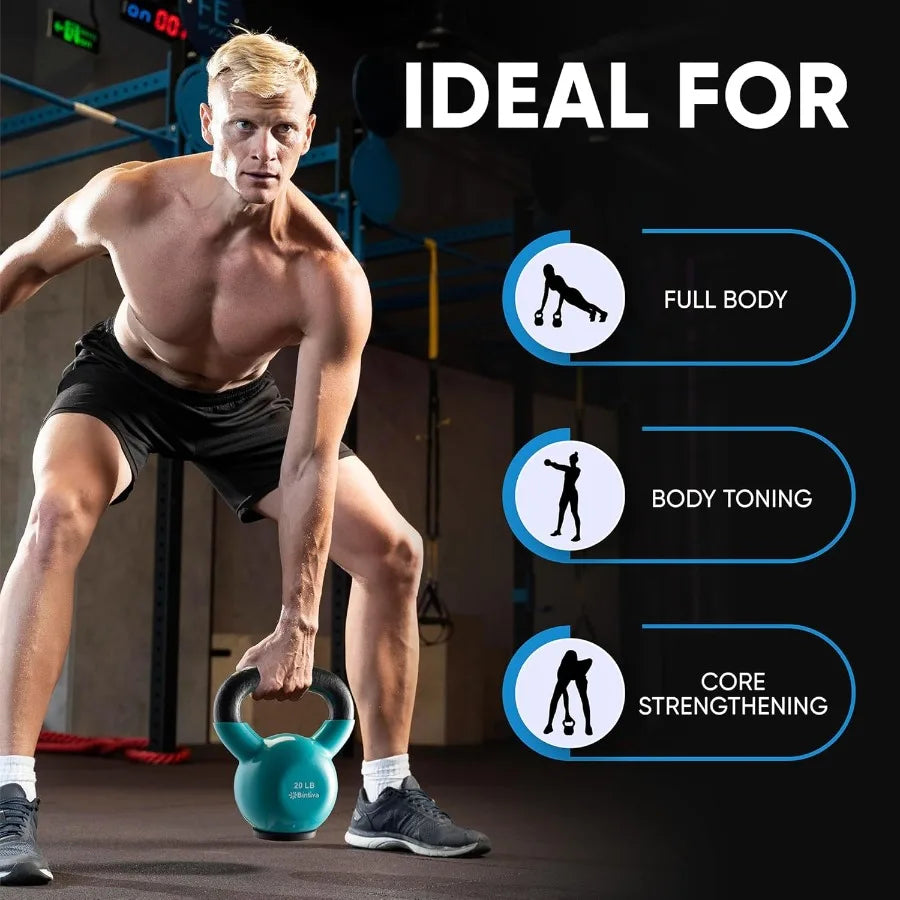Kettlebell Sets Professional Grade Strength Training Kettlebells for Home Workout Cast Iron Kettle Bell Weight Sets for Men Wom