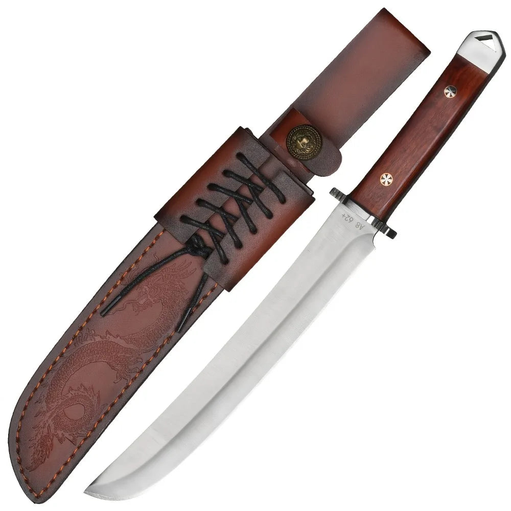 Professional High Hardness Cooking Knife Japanese Style Wooden Handle Knife with Knife Cover Kitchen Knife for Easy Kitchen