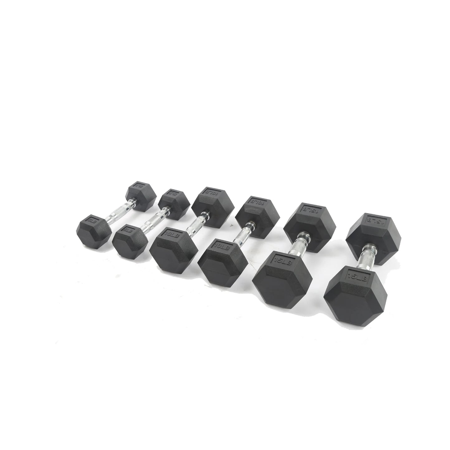 Hex Dumbbells Set with Dumbbell Rack, Rubber Coated for Weightlifting and Home Gym