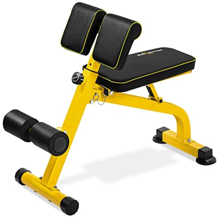 Compact Adjustable Weight Bench for Full Body Strength Training Ab/Back Hyper Roman Chair Adjustable Ab Sit up Bench
