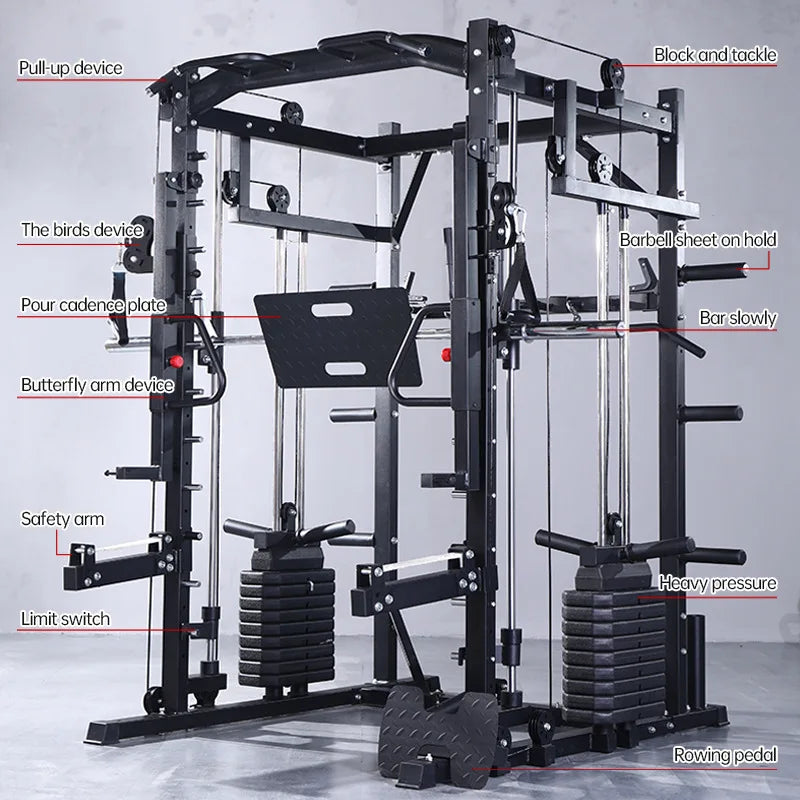 Smith Fitness Stand Gym Commercial Fitness Equipment Home Multi functional Strength Plasticity Machine