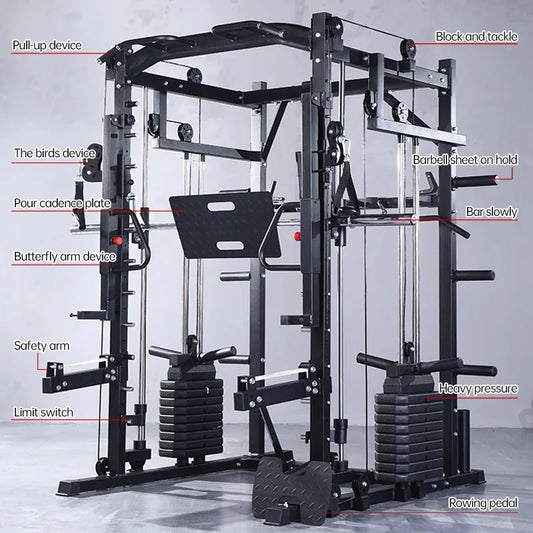 Smith Fitness Stand Gym Commercial Fitness Equipment Home Multi functional Strength Plasticity Machine