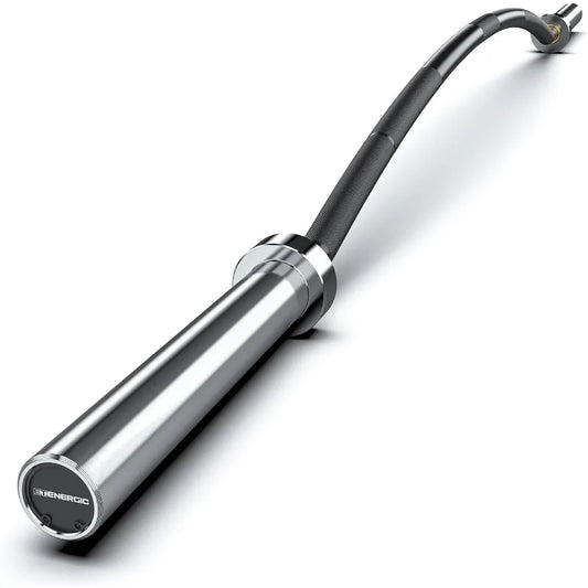 7FT  Cambered Barbell Bar Load 1000LBS Capacity Available Men's Barbell with Hard Chrome Sleeves for 2"  Plates