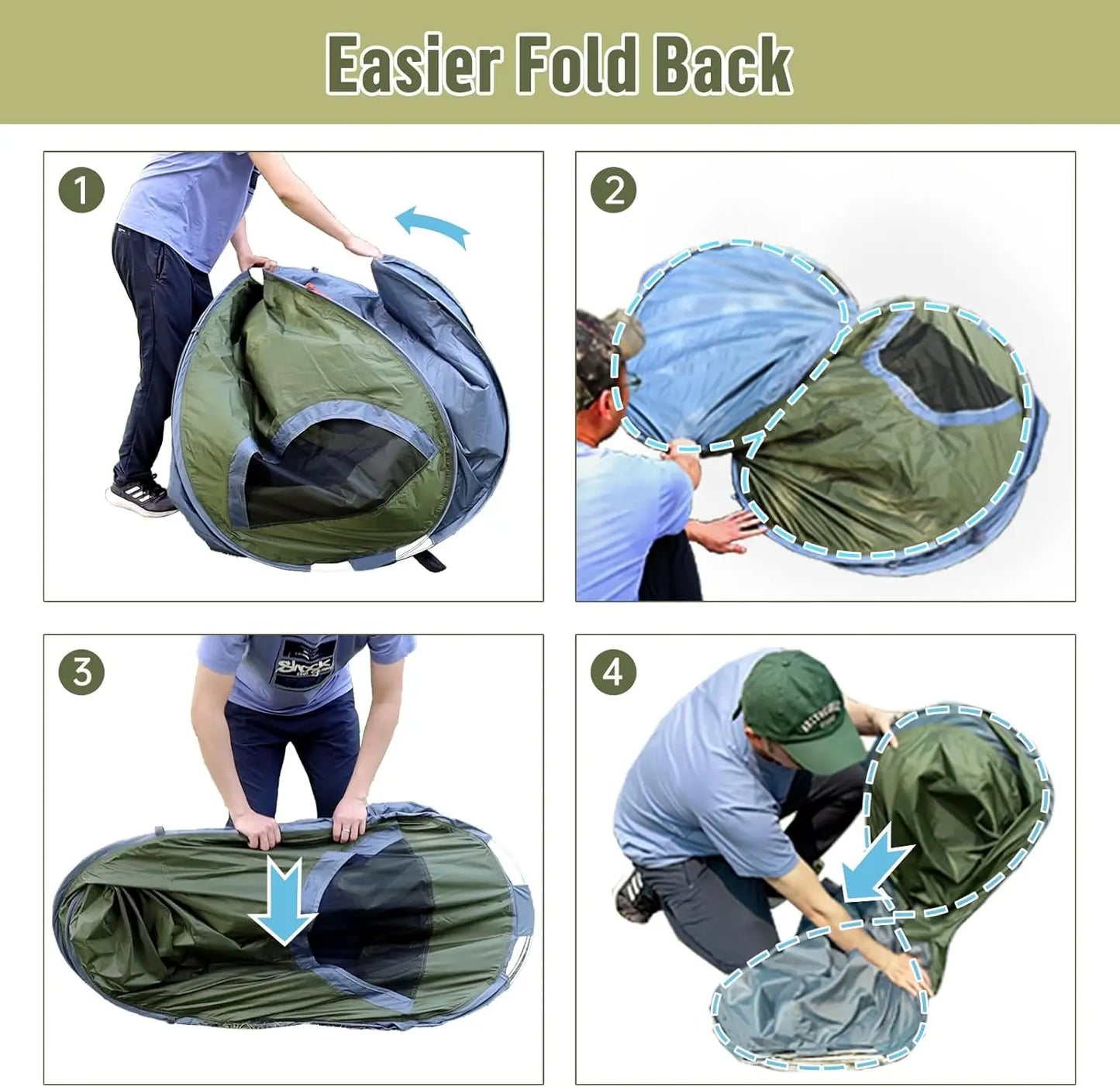 Instant Pop-Up Camping Tent: Waterproof, Easy Setup, 1-Person Outdoor Shelter