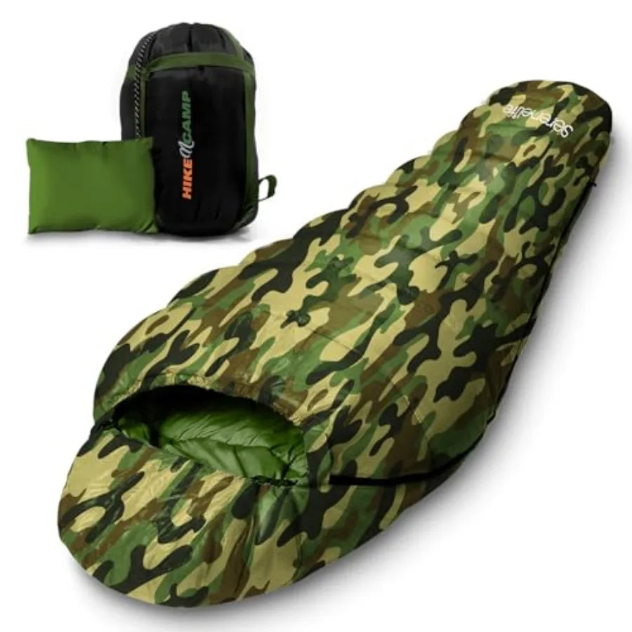 0 Degree Mummy Sleeping Bag Military-Style Lightweight and Waterproof for Extreme Cold Stays Warm in 5 10°F No-Snag Zipper Comp
