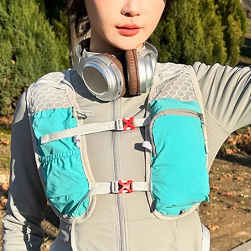 Hydration Backpack Reflective Hiking Hydration Backpack Adjustable Breathable Sports Bag With 1.5L Water Bladder For Women