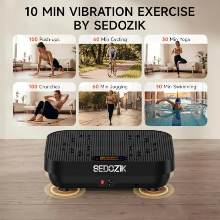 Vibration Plate Exercise Machine 450lb Capacity Whole Body Vibrating Plate for Lymphatic Drainage Shaker Board Platform for Wei