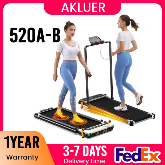 AKLUER Walking Pad Treadmill with Incline -2 in 1 Dual - Sided Under Desk Treadmill with Display Walking Machine for Home/Office