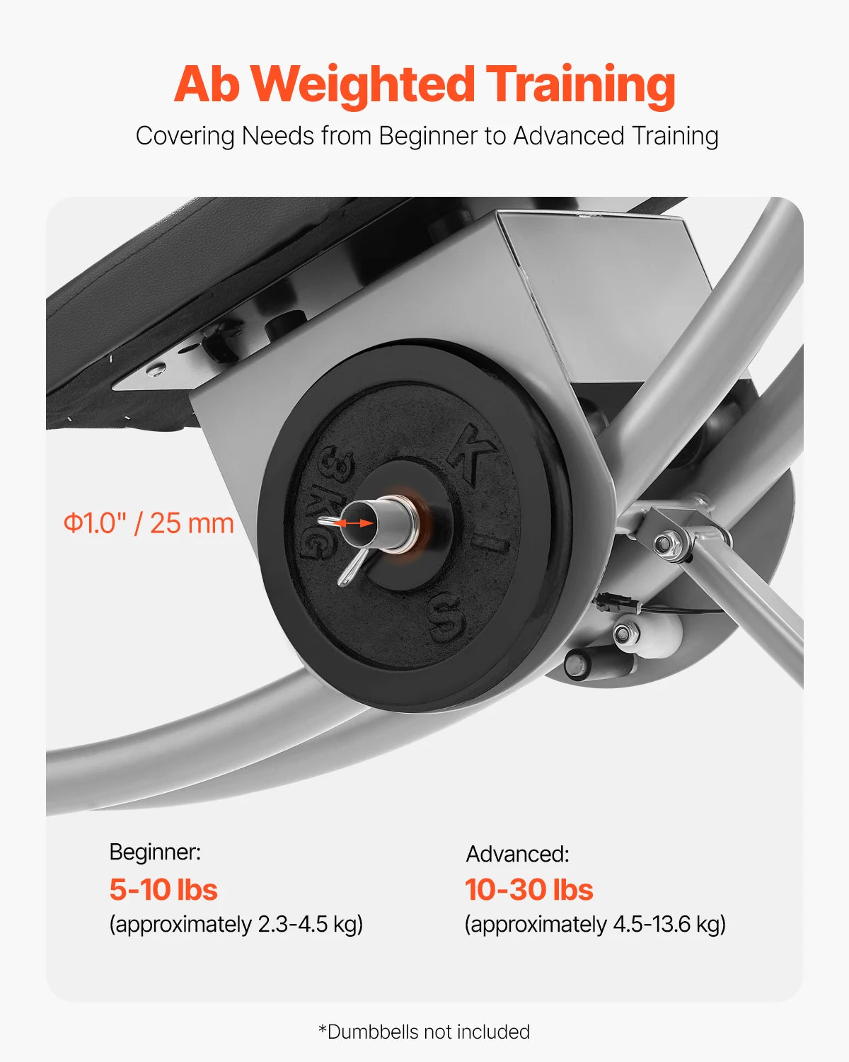 VEVOR 440 lbs AB Workout Machine Ab Workout Equipment at Home Gym Core & Abdominal Trainers Strength Training Fitness Exerciser