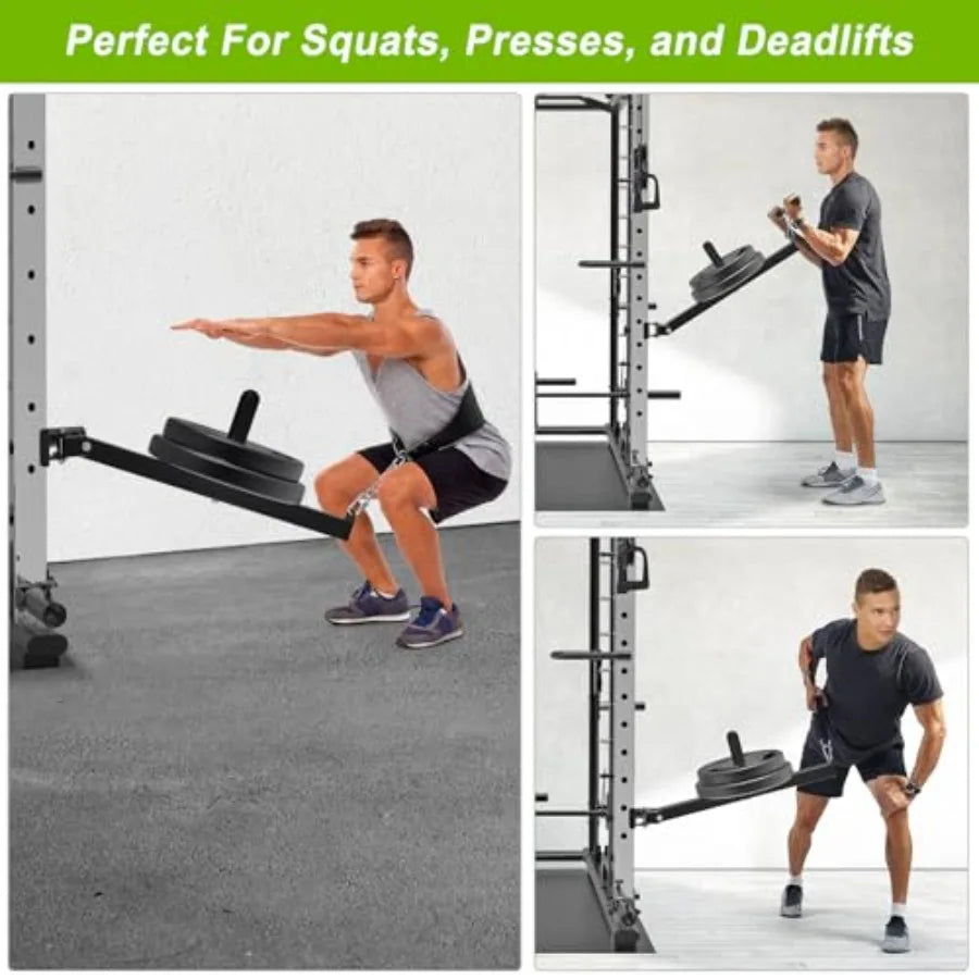 Power Cage Landmine Attachment T Bar Row for 2 x 2 or 3 x 3 Power Rack V Bar Row Landmine Handle Fits 1/2 Barbells Wei