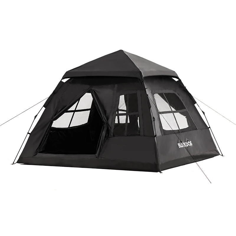 BLACKDOG Black Dog Tent - Portable Foldable No-Setup Blackout UV Protection Camping Overnight Gear Set