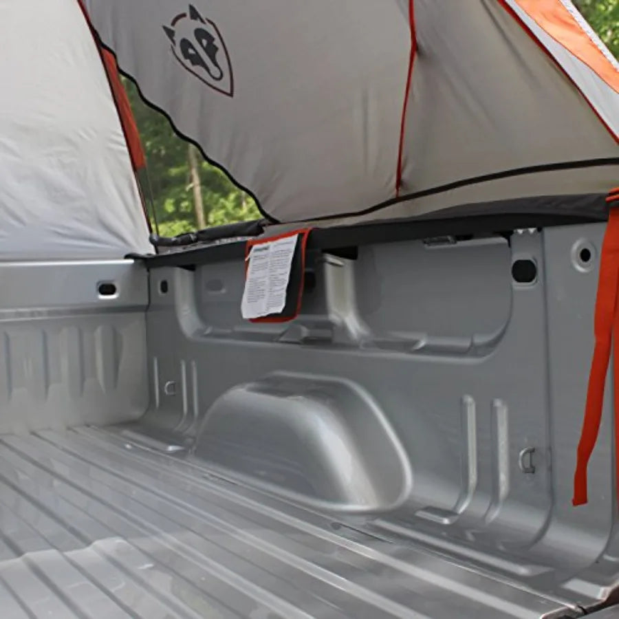 Truck Bed Tent for Outdoor Camping Durable Polyester Fabric in Black Waterproof and UV Resistant with Easy Setup