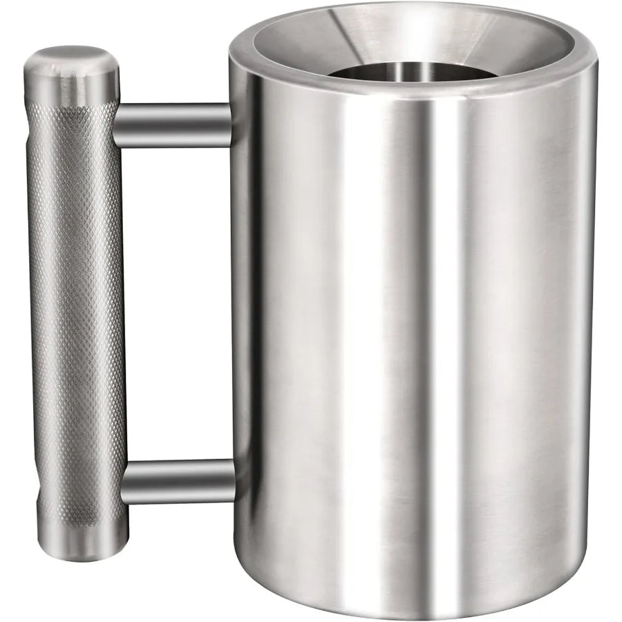 Heavy Coffee Mug Challenge 304 Stainless Steel Dumbbell Cups Silver Overweight Sports Water Cup for Fitness Training Arm Strengt