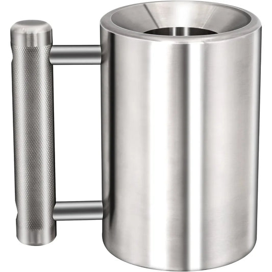 Heavy Coffee Mug Challenge 304 Stainless Steel Dumbbell Cups Silver Overweight Sports Water Cup for Fitness Training Arm Strengt