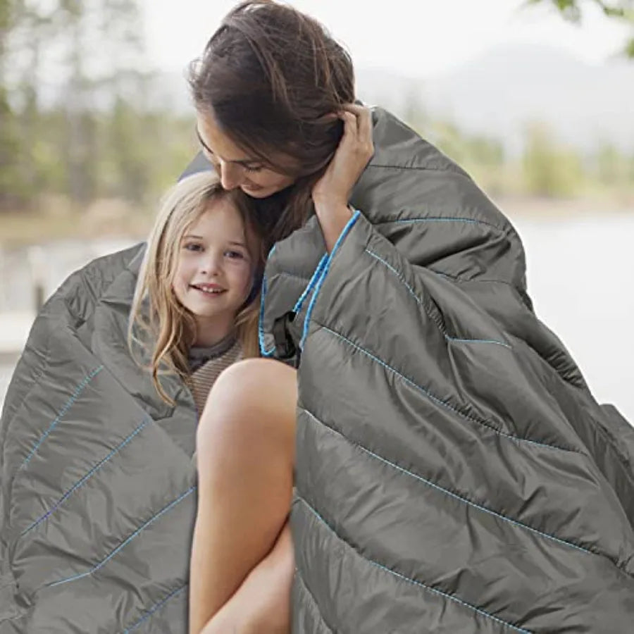 Puffy Packable Camping Blanket - Lightweight and Compact Insulated Quilt for Outdoor - Camping Gear