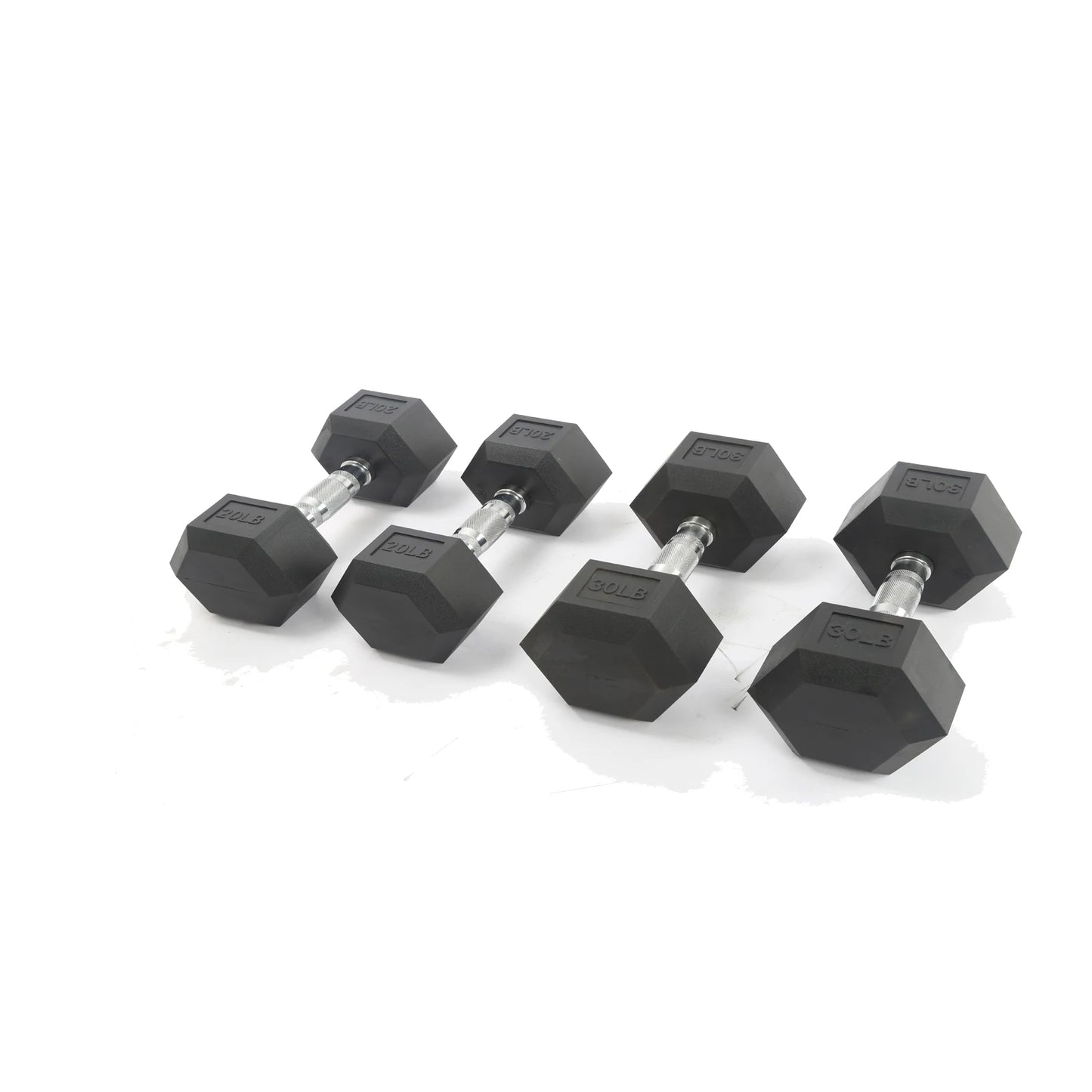 Hex Dumbbells Set with Dumbbell Rack, Rubber Coated for Weightlifting and Home Gym
