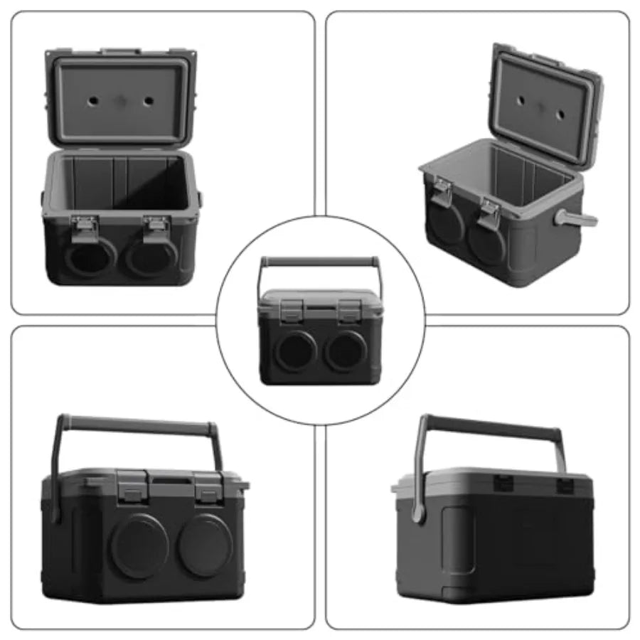 Camp Cooler with Bluetooth Speaker 22 Quart 48 Hours Ice Retention Portable Handle Outdoor Camping Cooler for BBQs Beach Hiking